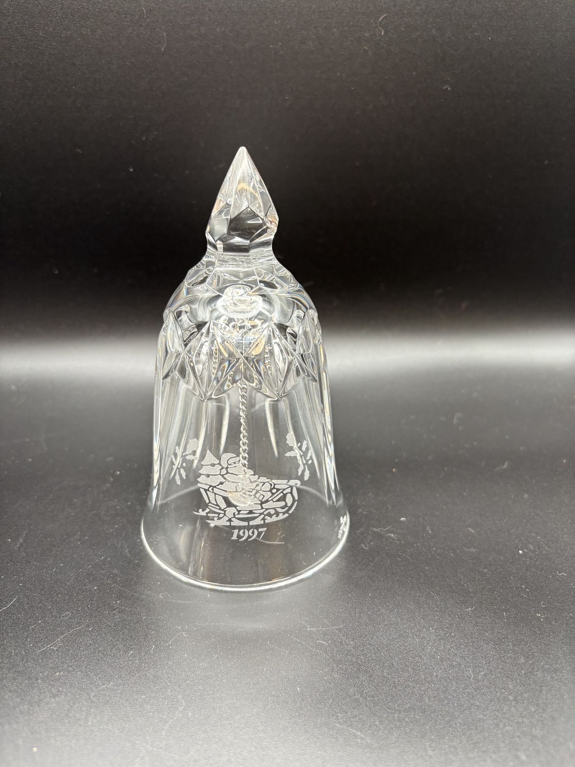 Crystal. Ireland. Waterford. Annual Bell. 1997. &quot;Santa on His Sleigh&quot;. 5&quot;H