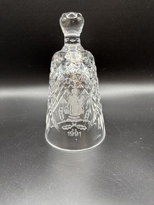 Crystal. Ireland. Waterford. Annual Bell. 1991. "Maids a Milking". 5"H