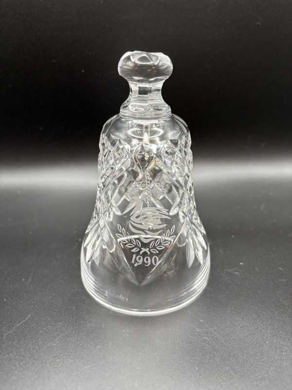 Crystal. Ireland. Waterford. Annual Bell. 1990. &quot;Seven Swans Swimming&quot;. 5&quot;H