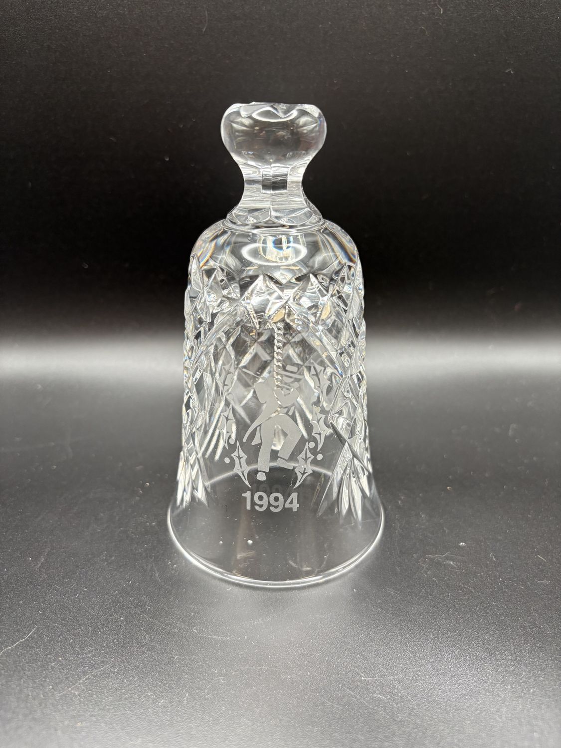 Crystal. Ireland. Waterford. Annual Bell. 1994. &quot;Eleven Pipers Piping&quot;. 5&quot;H