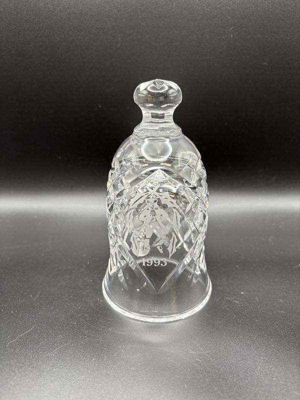 Crystal. Ireland. Waterford. Annual Bell. 1993. &quot;Ten Lords a Leaping&quot;. 5&quot;H