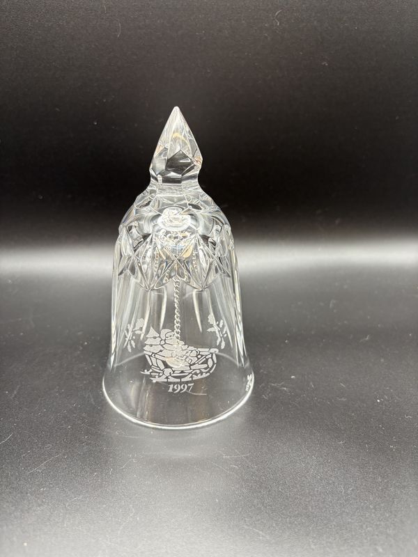 Crystal. Ireland. Waterford. Annual Bell. 1997. &quot;Santa on His Sleigh&quot;. 5&quot;H