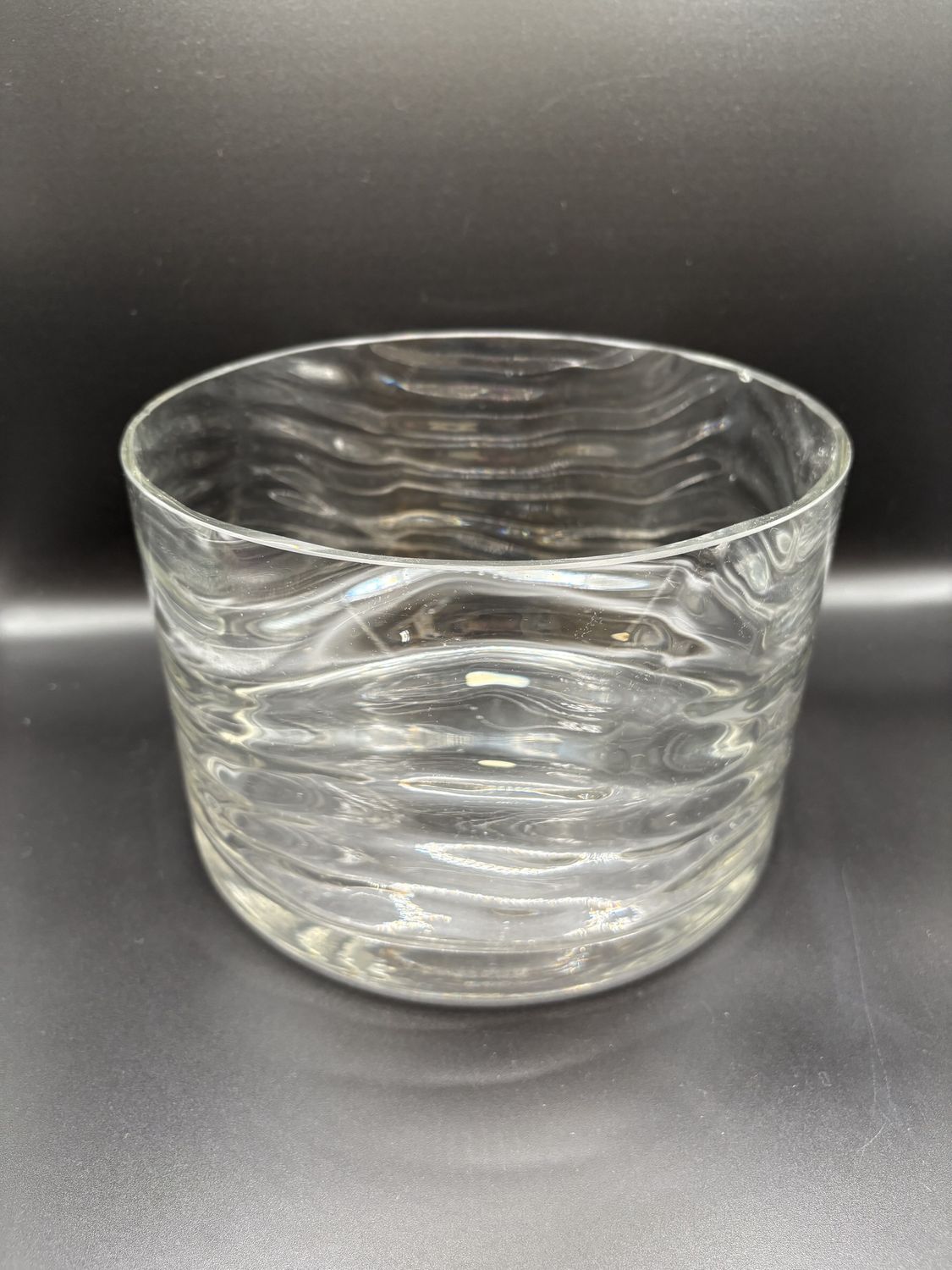 Glass. Romania. Turda. Salad Bowl w/Wavy Sides. 8.5&quot;W