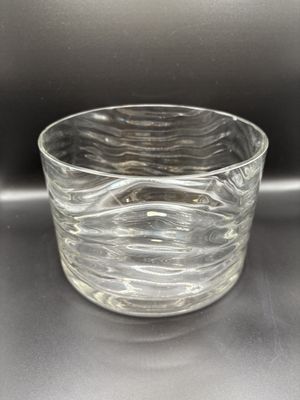 Glass. Romania. Turda. Salad Bowl w/Wavy Sides. 8.5"W