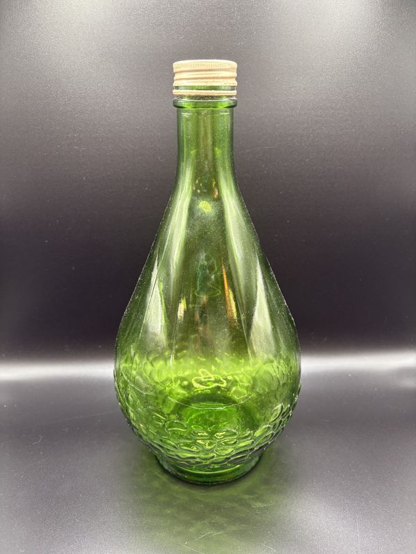 Glass. USA. Gallo. Half Gallon Flavor-Guard Bottle. Green. 12&quot;H
