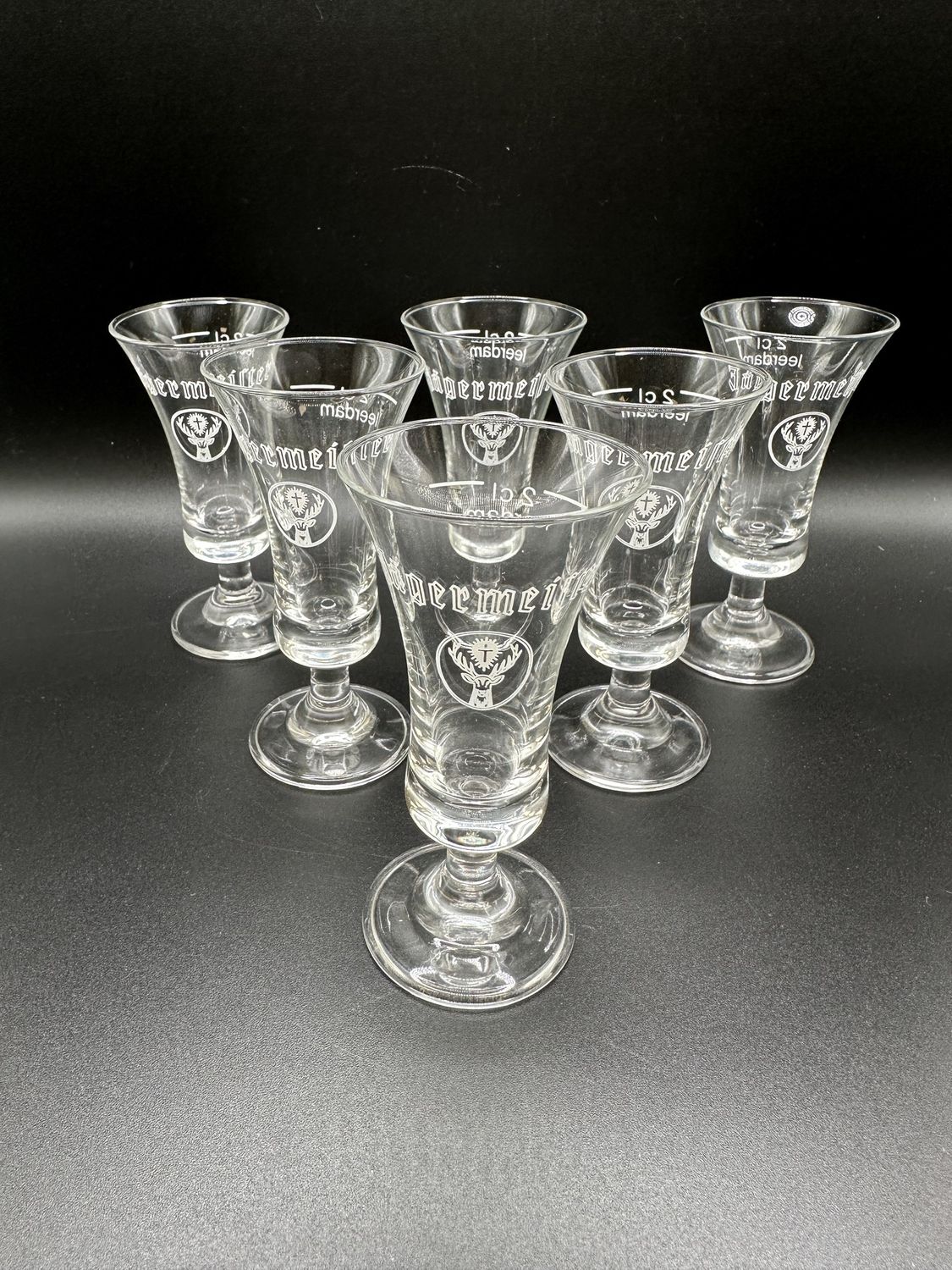 Drinkware. Germany. Jagermeister. Shot Glasses (Set of 6). 1.63&quot;H