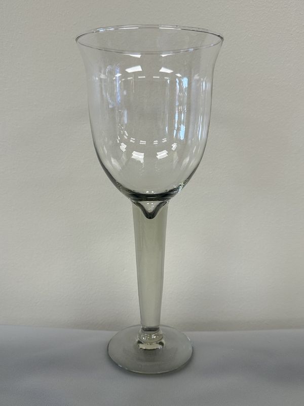 Glass. Water Goblets (Set of 7). Pale Green. 4"W x 9.75"H