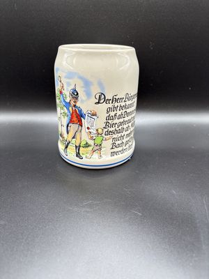 Stein. Germany. Gray Stein w/German Saying. 5.25"H