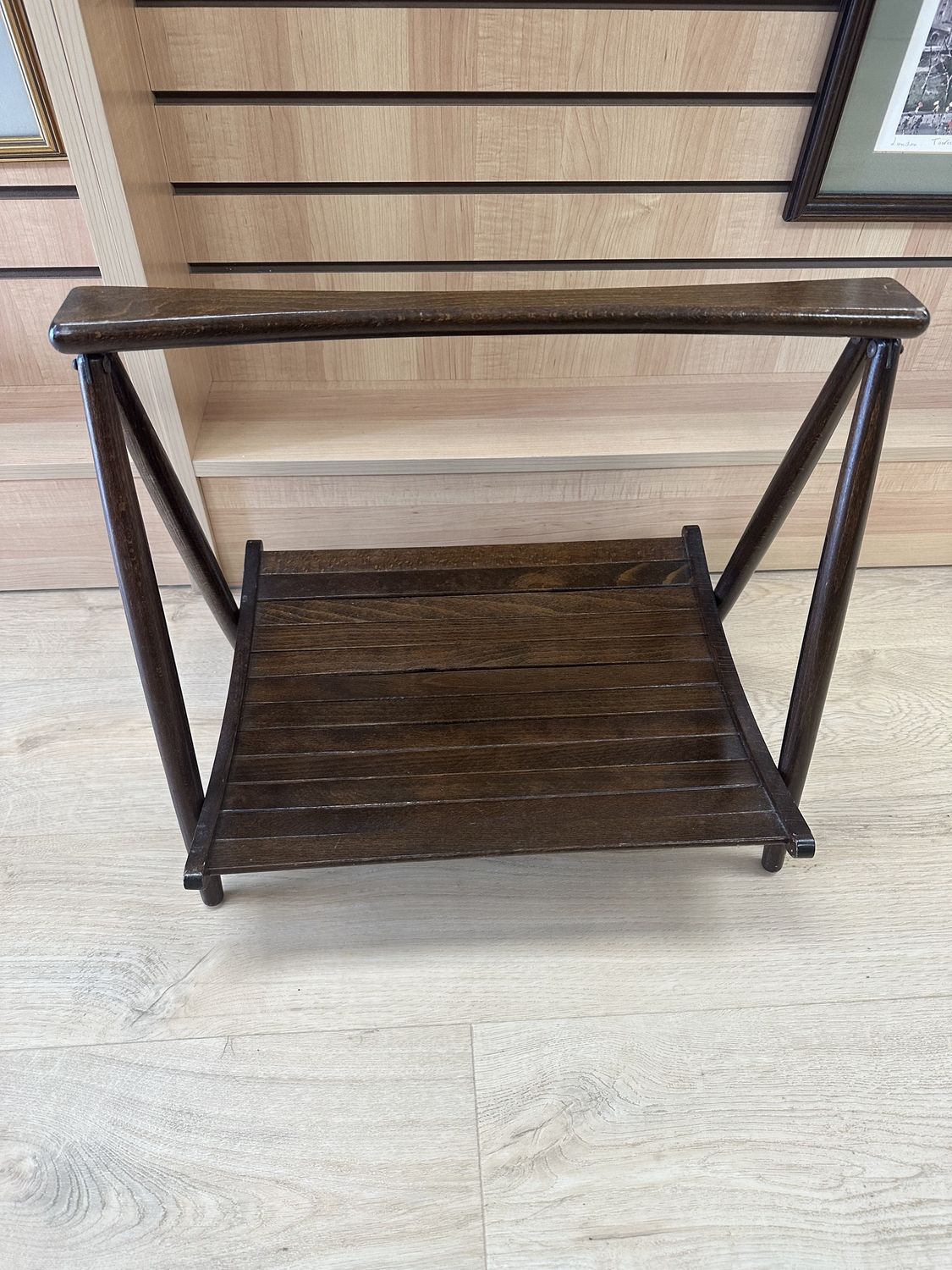 Furniture. Yugoslavia. Mid-century Folding Magazine Rack. Vintage. 18&quot;H