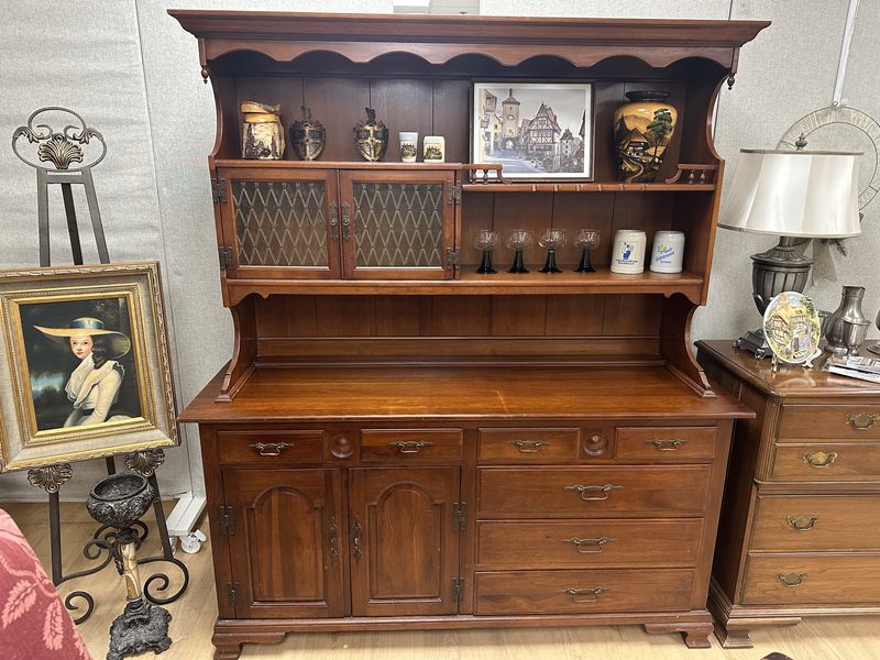 Furniture. Germany. Dining Hutch. Vintage.  64&quot;W x 20&quot;D x 73&quot;H