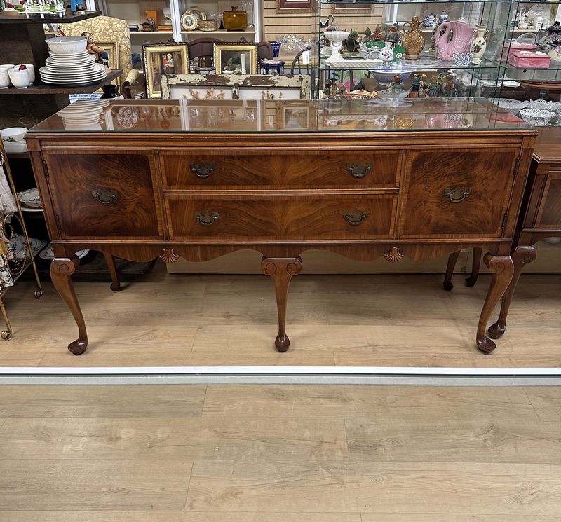 Furniture. Fine Wood Buffet. Vintage. 67.5&quot;W x 21&quot;D x 36.75&quot;H