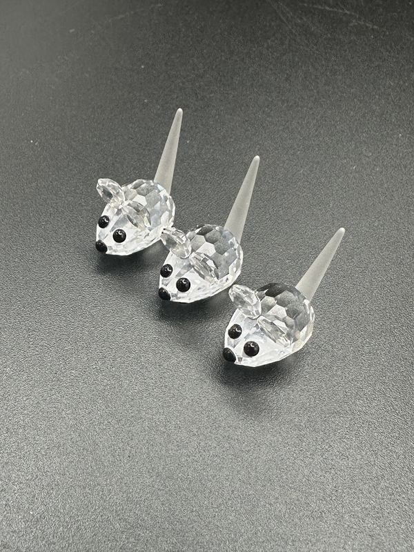 Figurine. Austria. Swarovski. Field Mice (Set of 3). 1&quot;H