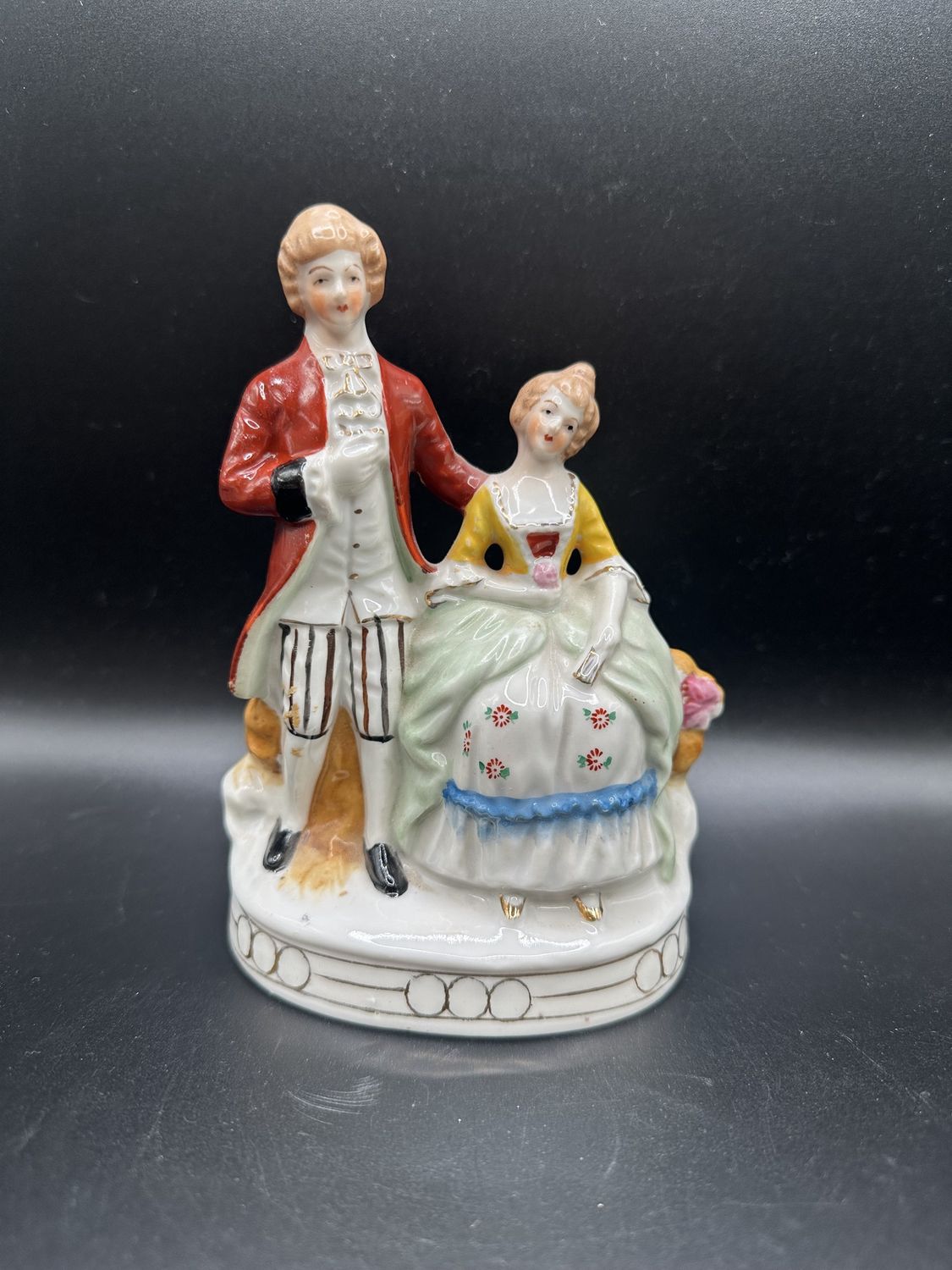 Figurine. Occupied Japan. Maruyama. Vintage Man &amp; Woman. 5.5&quot;H