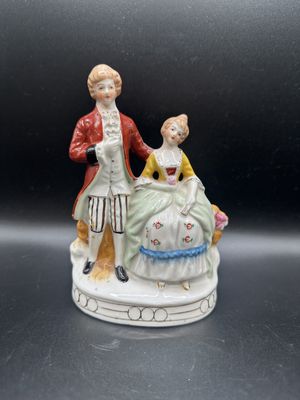 Figurine. Occupied Japan. Maruyama. Vintage Man &amp; Woman. 5.5"H
