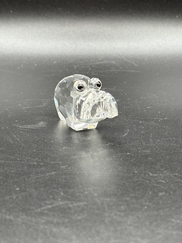 Figurine. Austria. Swarovski. Hippo. Box Included. 2&quot;L