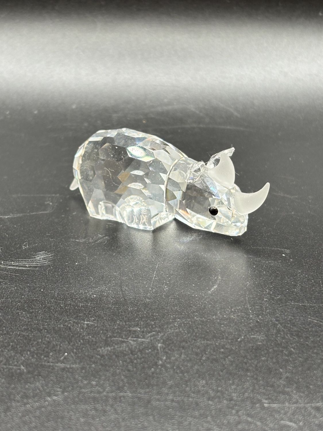 Figurine. Austria. Swarovski. Rhino. Box Included. 2.25&quot;L