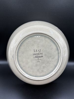 Ceramic. Portugal. Vista Alegre. Bowl [NEW]. Taupe with Gray Trim. 10.25"W