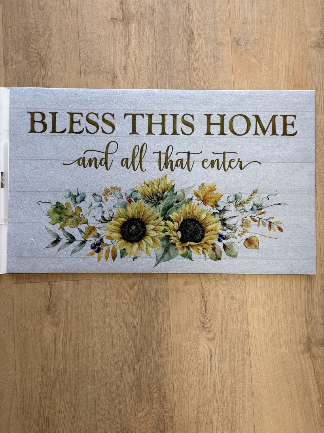 Home Decor. USA. Highland Home. Floor Mat [NEW]. Bless This Home Decorative Entryway Mat. 29.5&quot;W x 17.75&quot;H