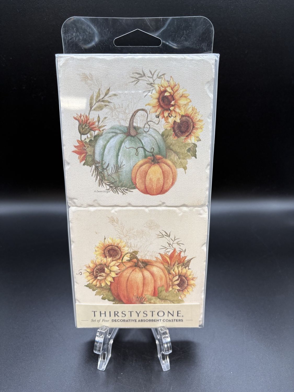 Home Decor. USA. Thirstystone. Coaster [NEW]. 4pk Harvest Field Tumbled Tile. 4&quot;W