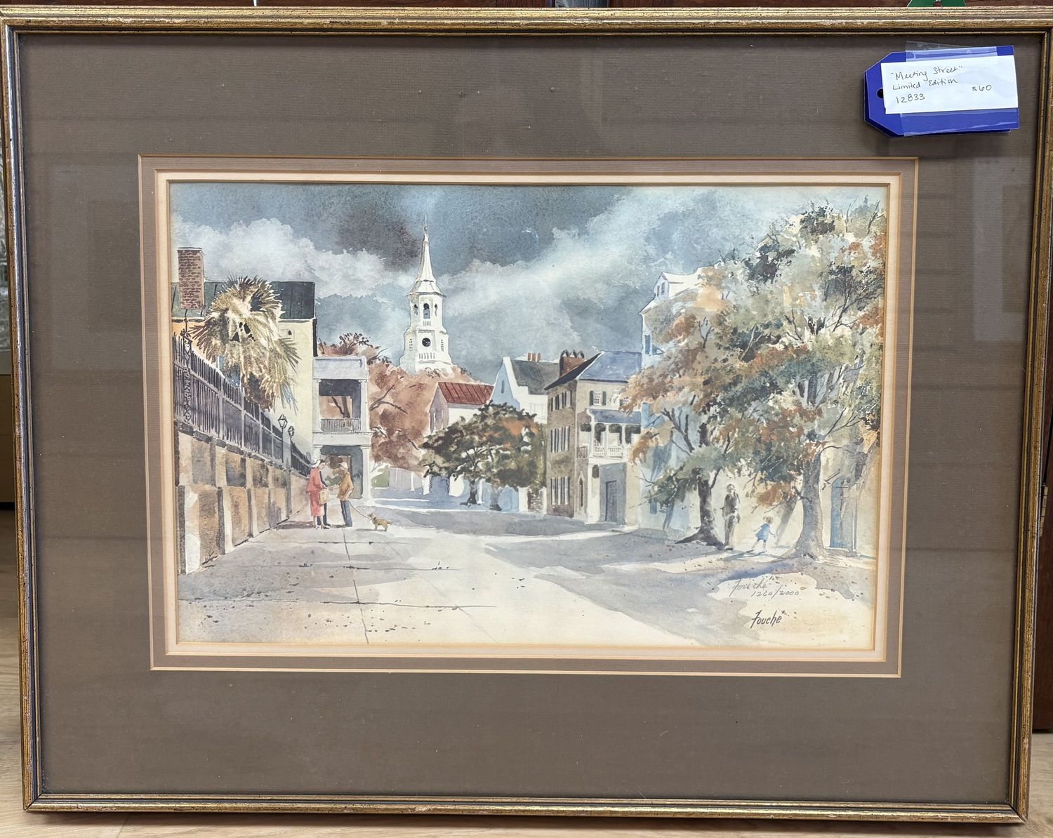 Artwork. USA. Virginia Fouche Bolton. &quot;Meeting Street&quot;. Limited Edition