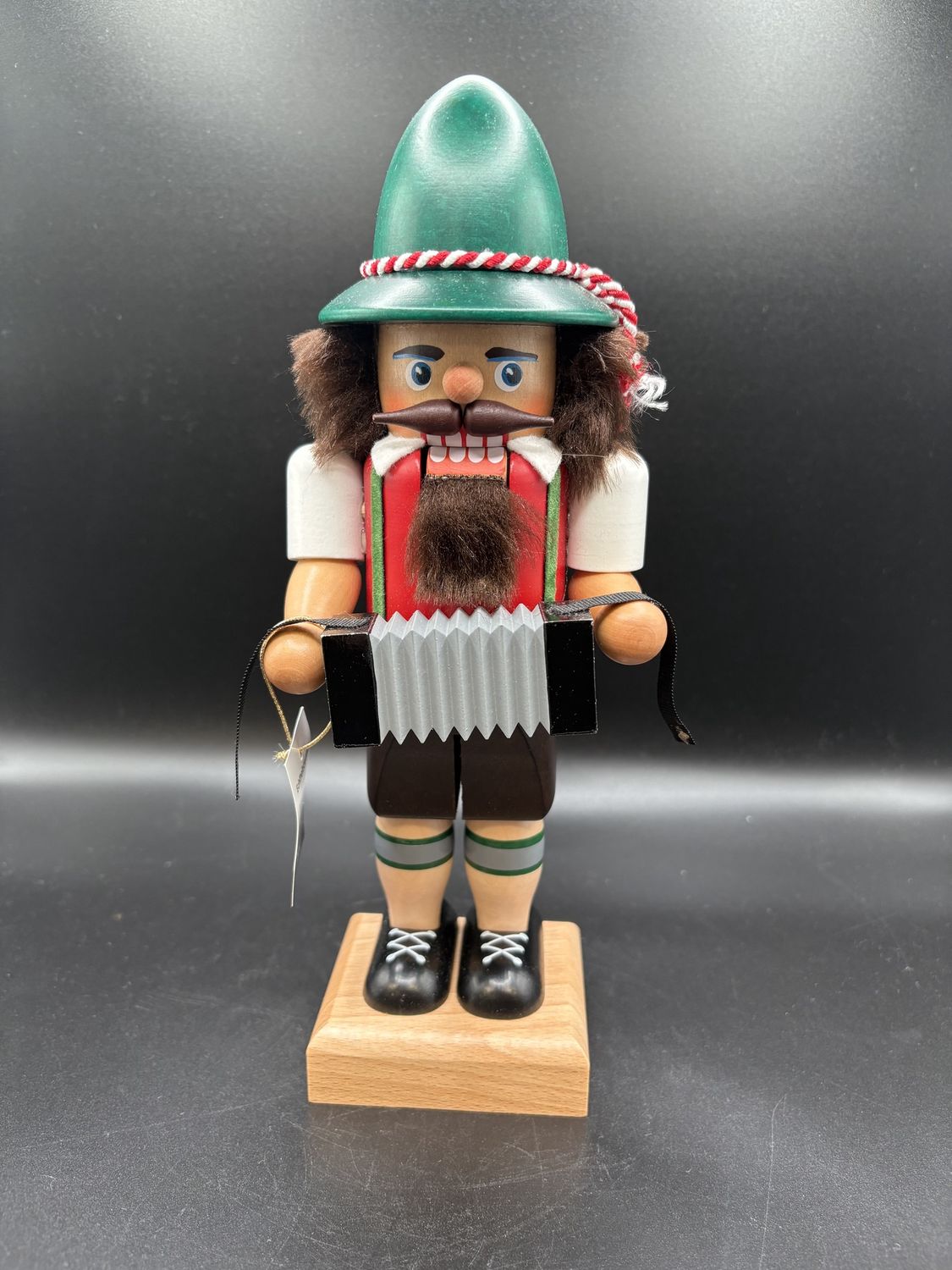 Nutcracker. Germany. Christian Ulbricht. Oktoberfest Accordion Player. 10&quot;H