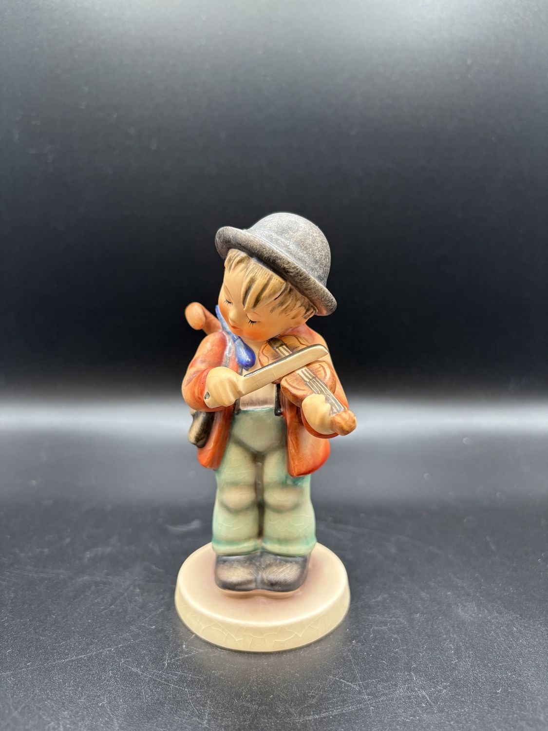 Figurine. Germany. Hummel. #4 Little Fiddler TMK3SS. 5&quot;H