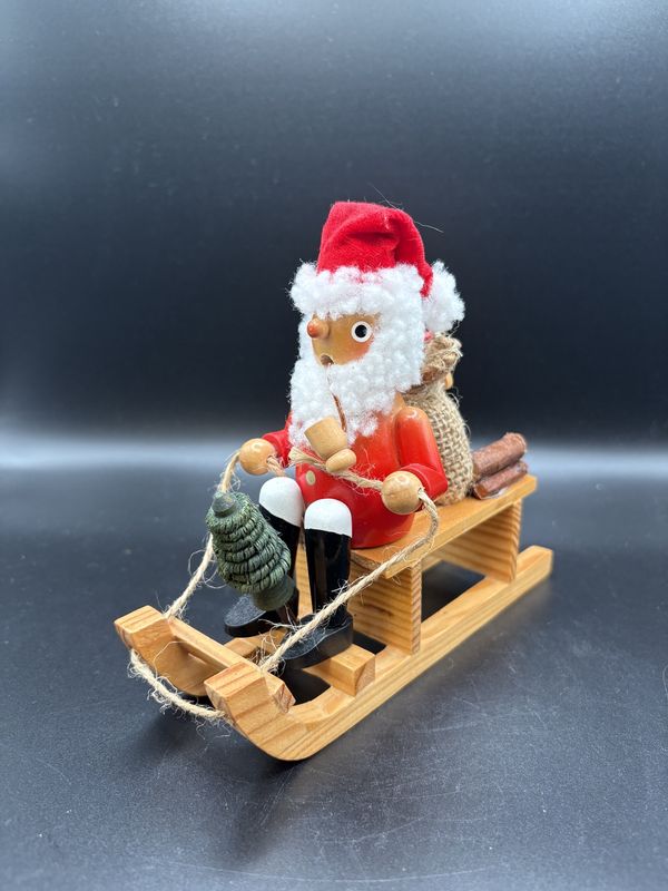 Smoker. Germany. Steinbach. Santa on a Sleigh. Vintage. 6.75&quot;L