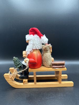 Smoker. Germany. Steinbach. Santa on a Sleigh. Vintage. 7"L