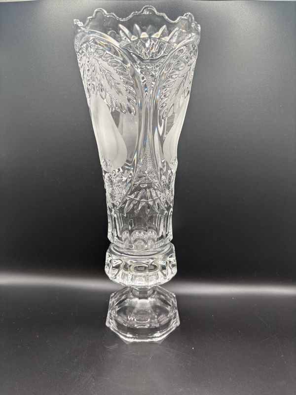 Crystal. Germany. Bleikristall Vase. 12.75"H