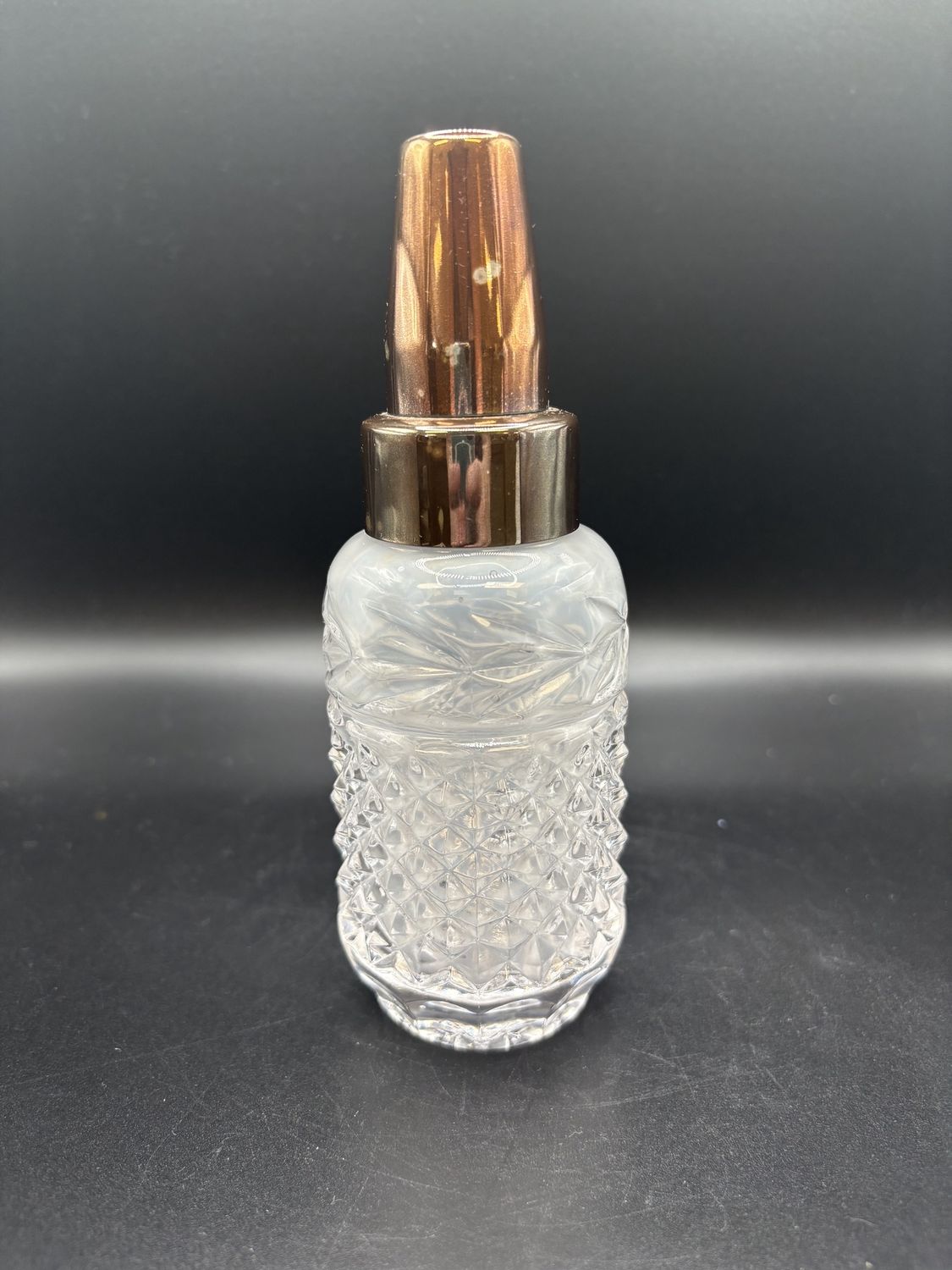 Crystal. Ireland. Godinger. Vintage Baby Bottle w/ Lid. 7&quot;H