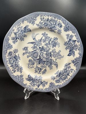 Dishware. England. Premiere. Asiatic Pheasant Blue Dinner Plate. 10"W