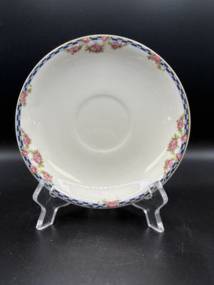 Porcelain. Floral Plate Set (Unmarked). 4pc Plate and Saucer Set. 6"W