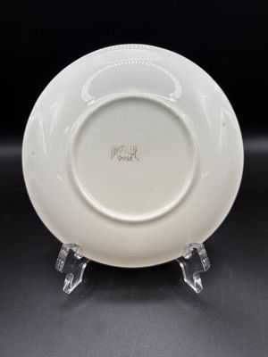 Porcelain. Floral Plate Set (Unmarked). 4pc Plate and Saucer Set. 6"W