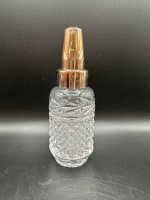Crystal. Ireland. Godinger. Vintage Crystal Baby Bottle w/ Lid. 7"H