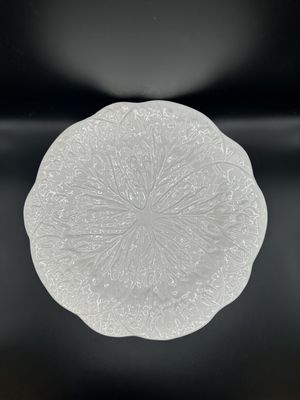 Ceramic. Platter. Cabbage Leaf Design. 11"W