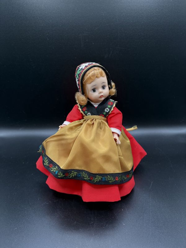 Dolls. USA. Madame Alexander. Sweden Doll w/ Stand. 7.5&quot;H