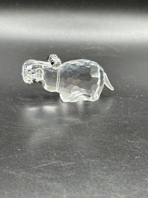 Figurine. Austria. Swarovski. Crystal #7626. Hippo. Box Included. 2"L