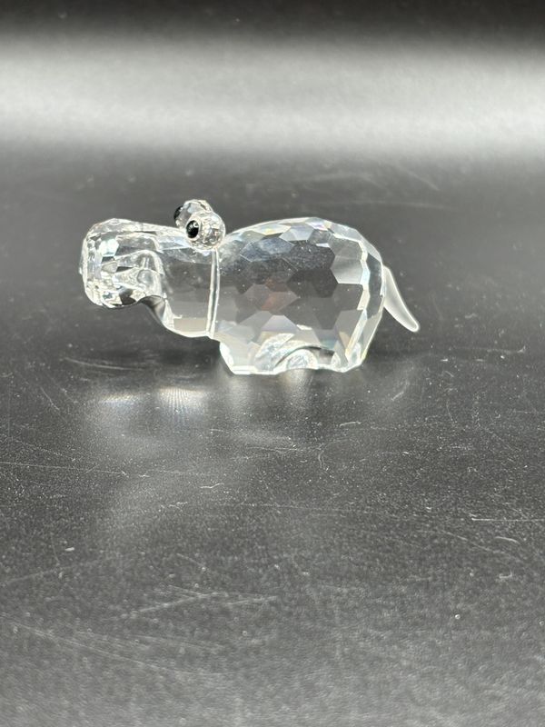 Figurine. Austria. Swarovski. Crystal #7626. Hippo. Box Included. 2&quot;L