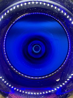 Glass. Poland. Cobalt Blue Vase. 13"H