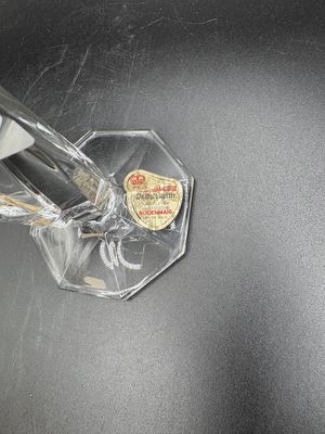 Crystal. Germany. Joska Waldglashutte Bodenmais. Etched Crystal Obelisk ft. Christian Symbols. 8.5"H