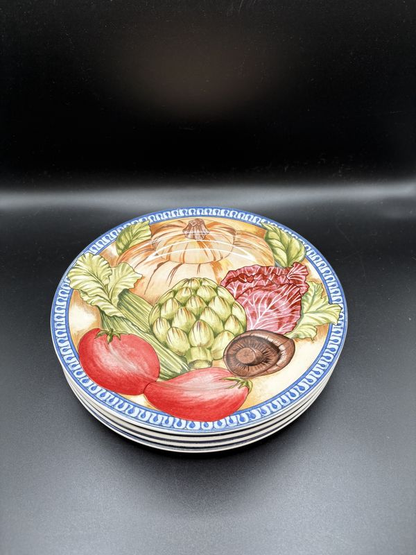 Stoneware. American Atelier. "Le Verdure" 4 pc Set. 8"W