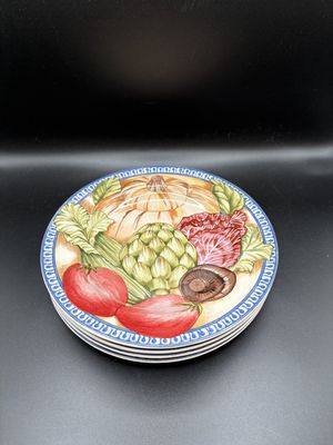 Stoneware. American Atelier. "Le Verdure" 4 pc Set. 8"W