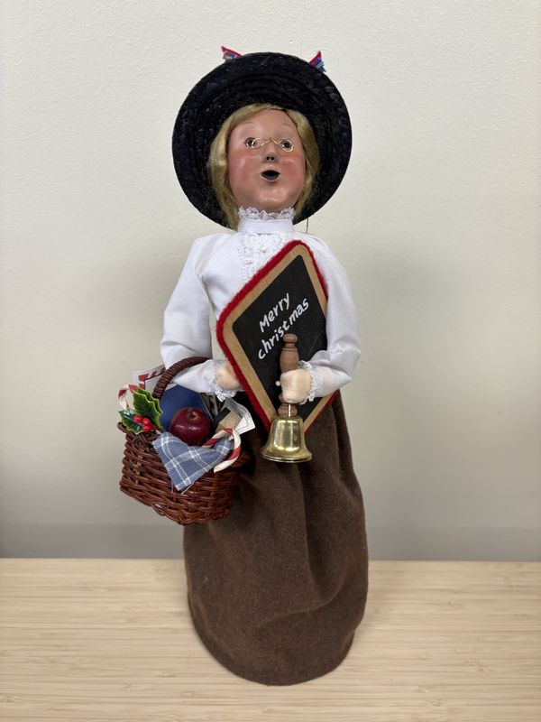 Figure. USA. Byers&#39; Choice. Caroling Female Teacher. 14&quot;H