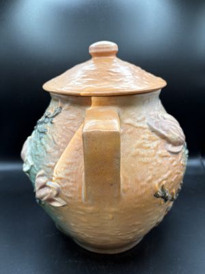 Pottery. USA. Roseville. Magnolia Cookie Jar. 9"L x 11"H