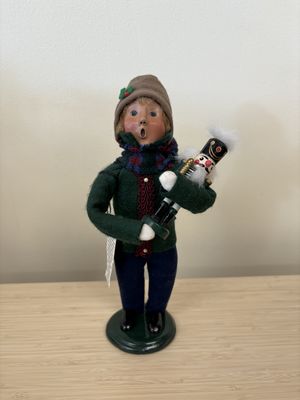 Figure. USA. Byers' Choice. Child with Nutcracker. 10"H