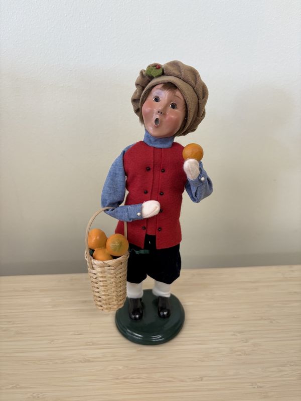 Figure. USA. Byers&#39; Choice. Salvation Boy with Oranges. 10&quot;H