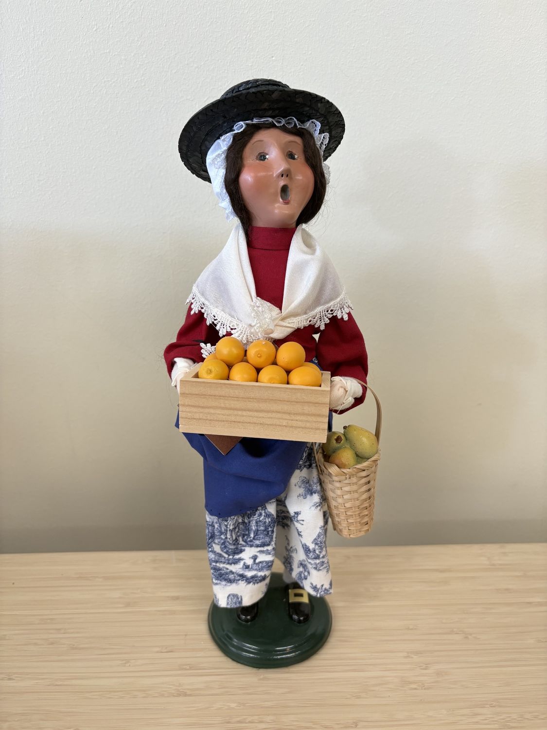 Figure. USA. Byers&#39; Choice. Woman Fruit Vendor. 14&quot;H