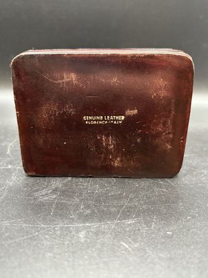 Jewelry Box. Italy. Florentine Genuine Leather Box. 4.5"H