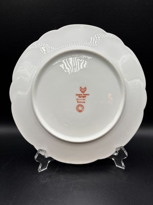 Porcelain. Austria. C.F. Boseck &amp; Co. Imperial Vienna. Dinner Plate w/ Gold Gilt &amp; Trim Decoration (Set of  11). 8.5"W