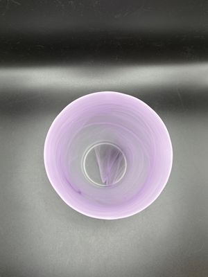 Glass. Purple Swirl Vase. 5"L x 5"W x 7"H